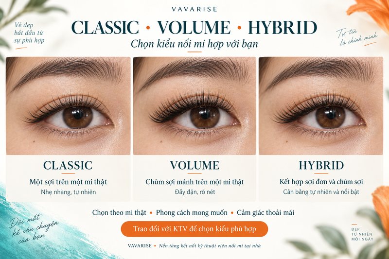 Kỹ thuật viên nối mi cho khách tại nhà