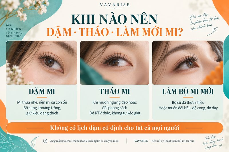 Đặt lịch chăm sóc mi nối phù hợp